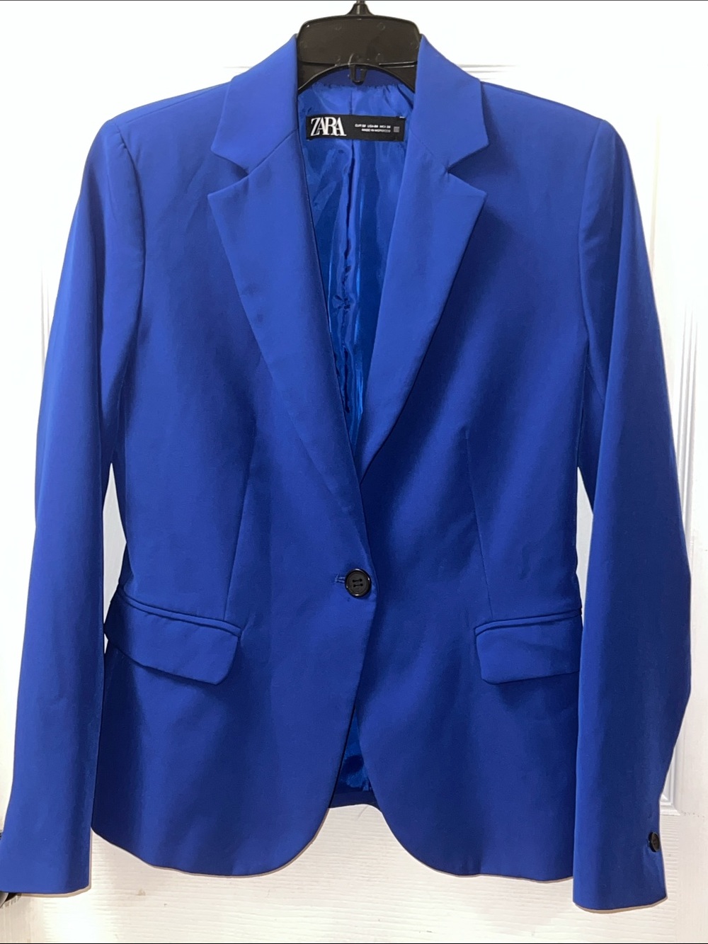Zara Women's Electric Blue Single-Button Blazer